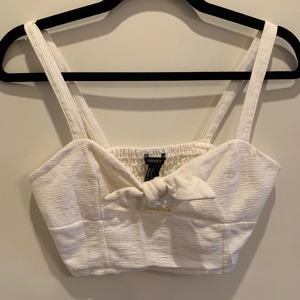 Forever 21 Cropped Tie Tank